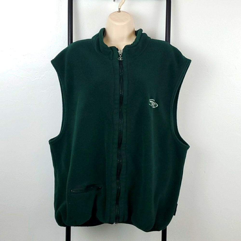 Vintage Champion vest polyester Embroidered Michigan state size XXL